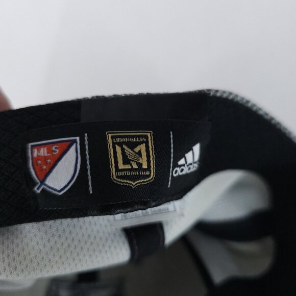 Los Angeles FC Hat Cap Fitted Mens XL Gray MLS Soccer Adidas Poly Blend Modern - Picture 4 of 6
